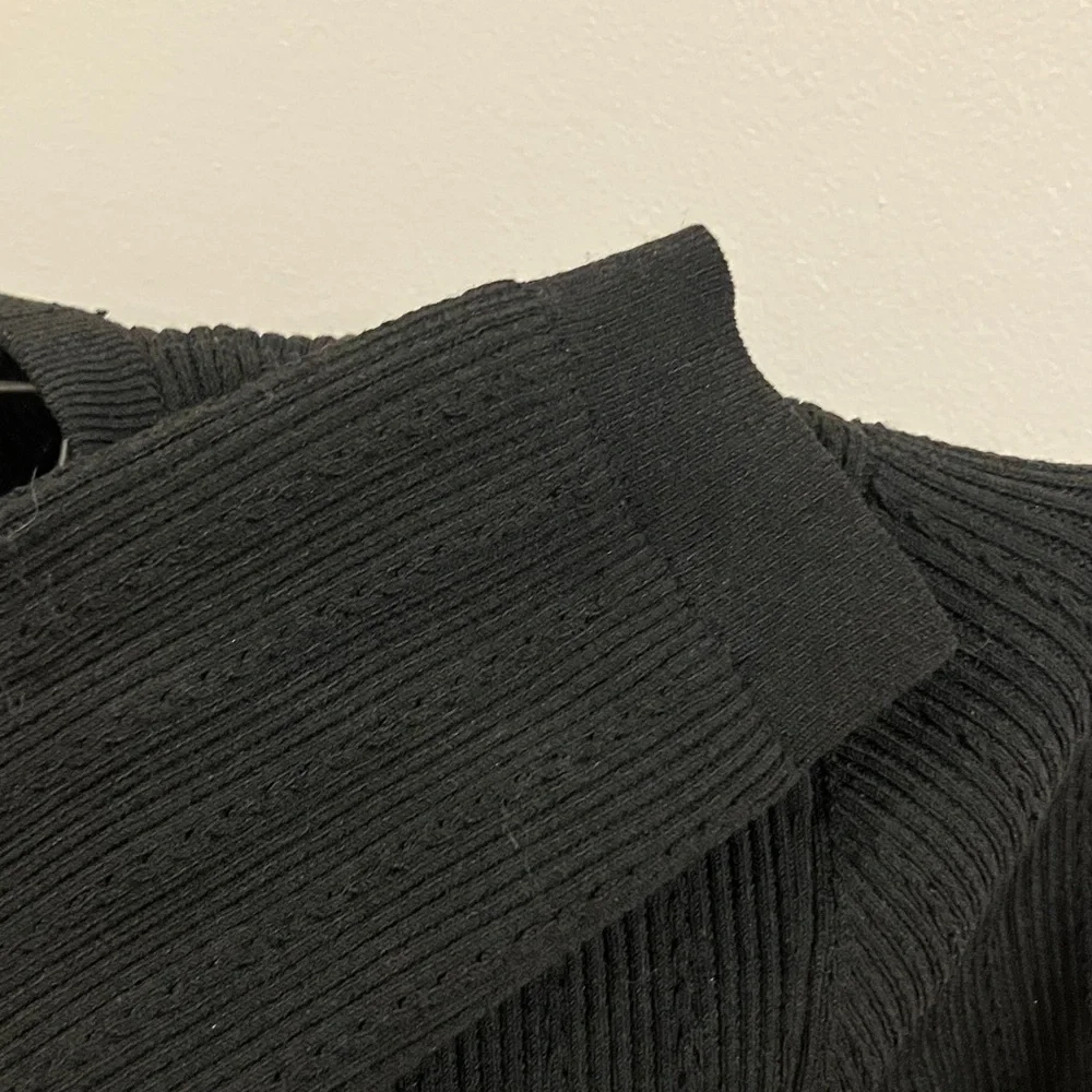 Express Black Ribbed Long Sleeve Bodysuit - Picture 5 of 10